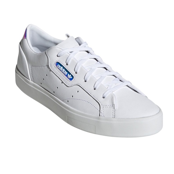 adidas Shoes - Adidas Sleek White Leather Sneakers